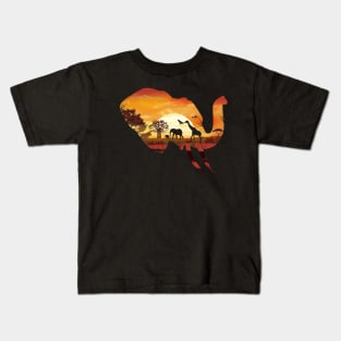 Wild Safari Sunset Kids T-Shirt